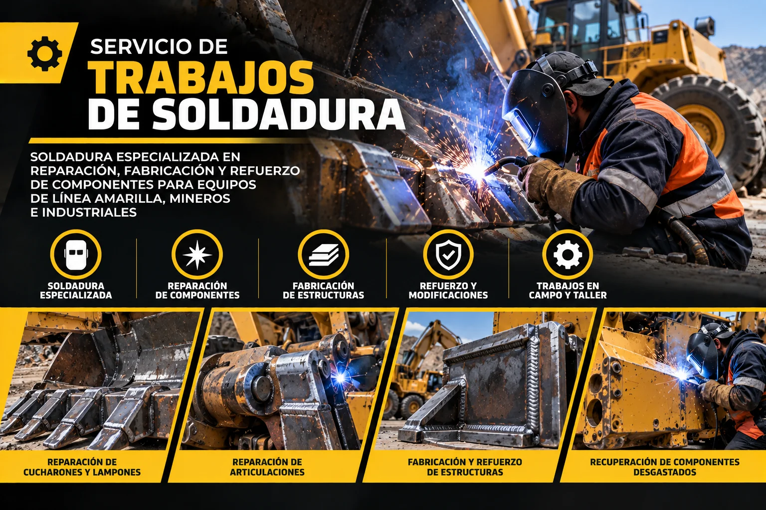 Trabajos de soldadura: servicio de MAQUISA S.A.C. en Perú