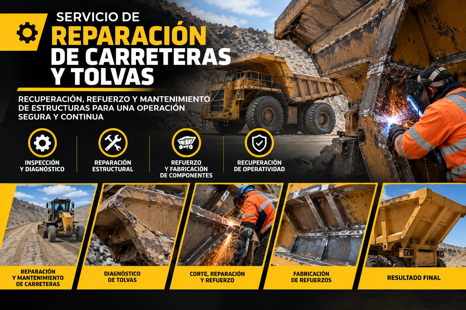 Reparación de Carretas y Tolvas: servicio de MAQUISA S.A.C. en Perú